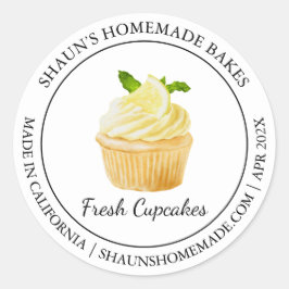 Cupcakes Bakken Modern label