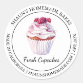 Cupcakes Bakken Modern label (Voorkant)