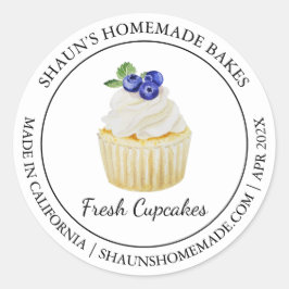 Cupcakes Bakken Modern label