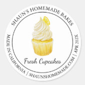 Cupcakes Bakken Modern label (Voorkant)