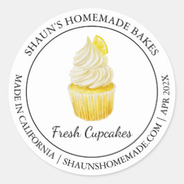 Cupcakes Bakken Modern label