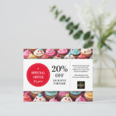 Cupcakes Bakkerij Bakker Custom Coupon Korting Briefkaart (Staand voorkant)