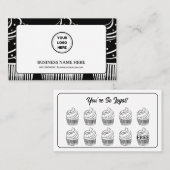 Cupcakes Bakkerij Coffee Shop Reward Point Klantenkaartje (Voorkant / Achterkant)