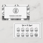 Cupcakes Bakkerij Coffee Shop Reward Point Klantenkaartje (Voorkant / Achterkant)