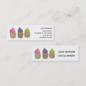 Cupcakes bakkerij, gebak, kaas mini visitekaartje (Voorkant / Achterkant)