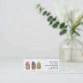 Cupcakes bakkerij, gebak, kaas mini visitekaartje (Staand voorkant)