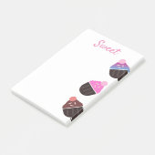 Cupcakes Bakkerij Zoete Frosting Post-it Notities Post-it® Notes (Schuin)