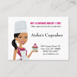 Cupcakes Biz-kaart met Afrikaanse Am Versie Klantenkaartje