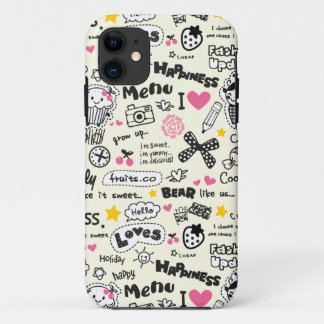 Cupcakes, bogen, harten, meisjespatroon. Case-Mate iPhone case