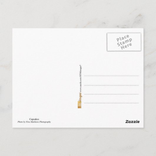 Cupcakes Briefkaart (Achterkant)