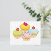Cupcakes Briefkaart (Staand voorkant)