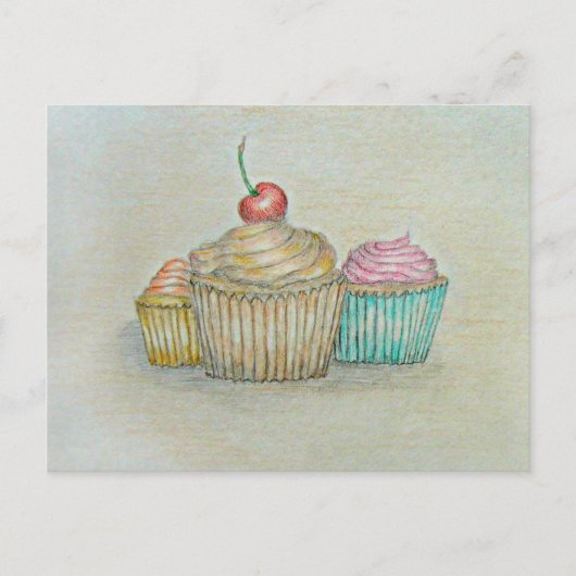 cupcakes briefkaart (Voorkant)