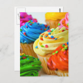 Cupcakes-briefkaart Briefkaart (Voorkant / Achterkant)