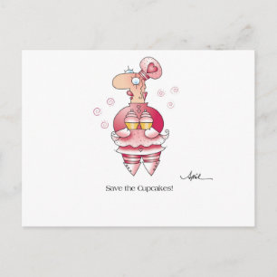 CUPCAKES briefkaart tegen April McCallum