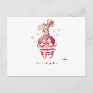 CUPCAKES briefkaart tegen April McCallum
