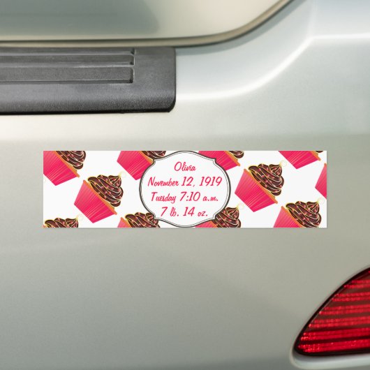 Cupcakes Bumpersticker (Op auto)