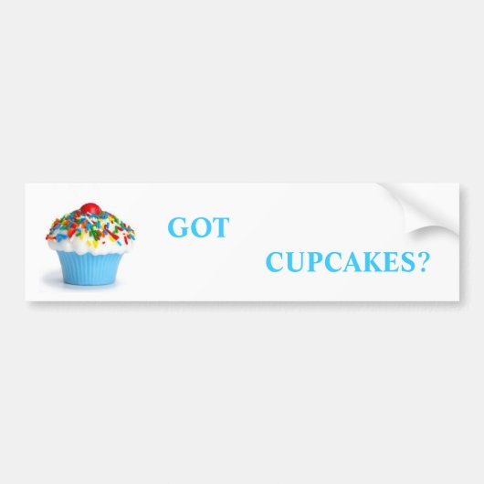 Cupcakes Bumpersticker (Voorkant)