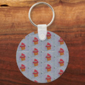 Cupcakes Button Key Ring Sleutelhanger (Voorkant)
