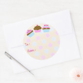 Cupcakes Cadeau Label Sticker (Envelop)