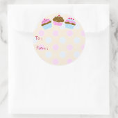 Cupcakes Cadeau Label Sticker (Tas)