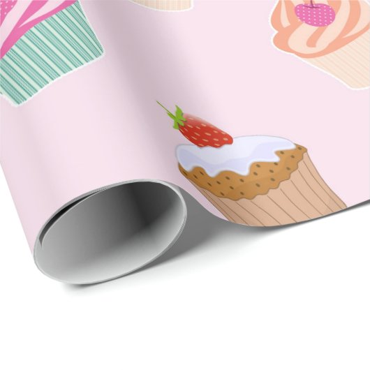 Cupcakes Cadeaupapier (Rol Hoek)