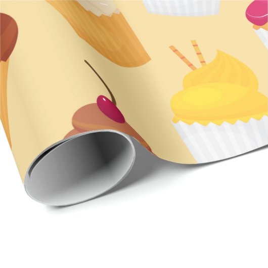 Cupcakes Cadeaupapier (Rol Hoek)