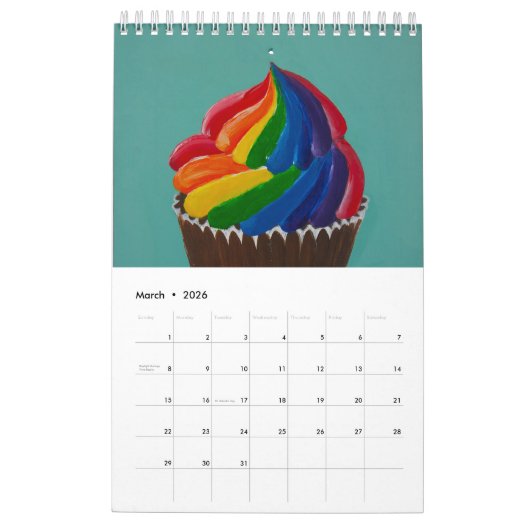 Cupcakes Calendar Kalender (Mar 2026)