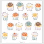 Cupcakes Celebration Party Sticker (Vel)