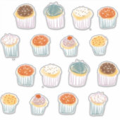 Cupcakes Celebration Party Sticker (Voorkant)