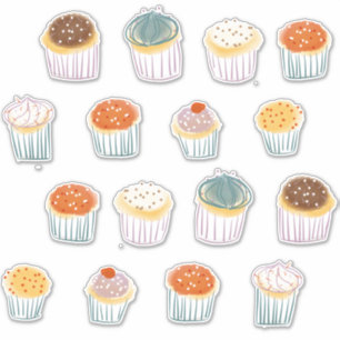 Cupcakes Celebration Party Sticker