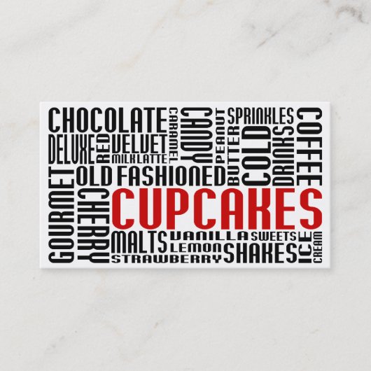 Cupcakes (chit chat) klantenkaartje (Voorkant)
