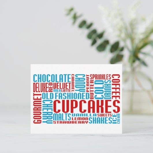 cupcakes chitChat Briefkaart (Staand voorkant)