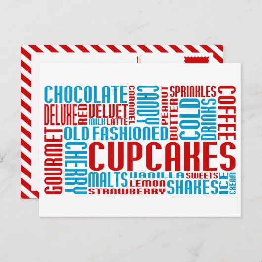 cupcakes chitChat Briefkaart (Voorkant / Achterkant)