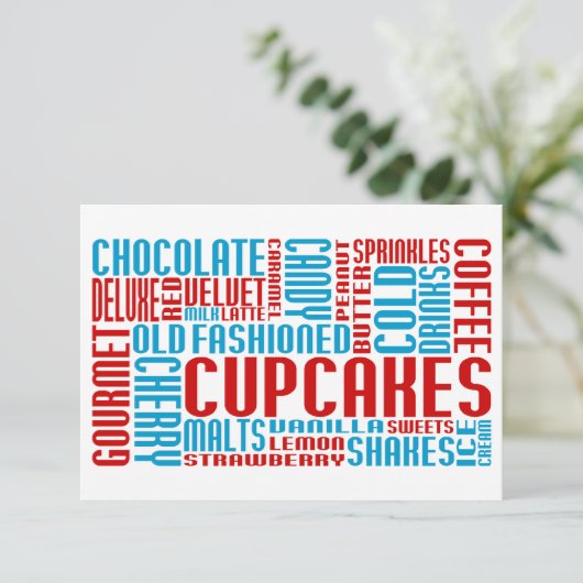 cupcakes chitChat Kaart (Staand voorkant)