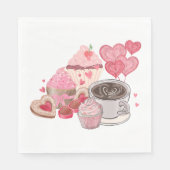 Cupcakes & Coffee-behandelingen Napkins Servet (Voorkant)