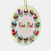 Cupcakes Colorful Circle Ornament (Rechts)