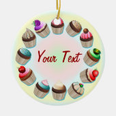 Cupcakes Colorful Circle Ornament (Voorkant)