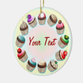 Cupcakes Colorful Circle Ornament (Links)