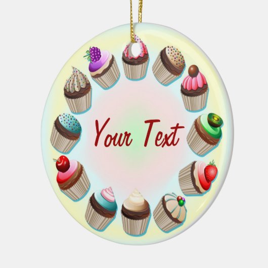 Cupcakes Colorful Circle Ornament (Links)