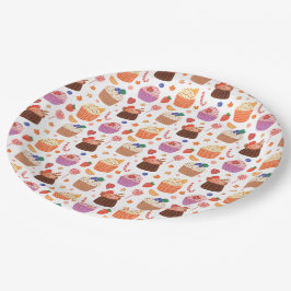 Cupcakes Cookies en Snoepjes Papieren Bordje