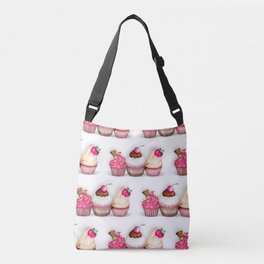 Cupcakes Crossbody Tas (Voorkant)