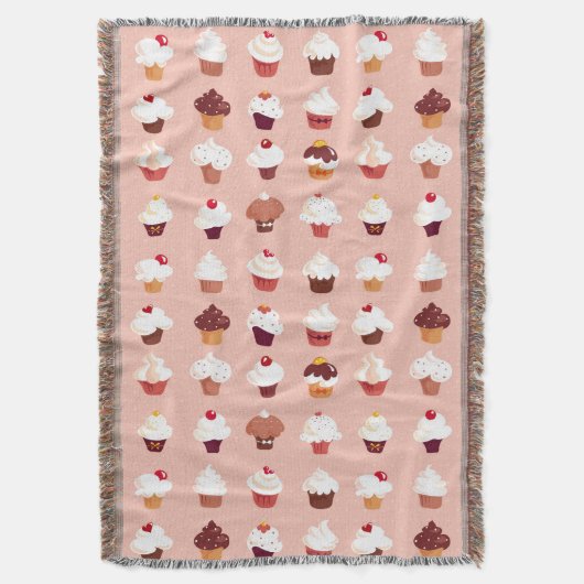 Cupcakes Deken (Voorkant Verticaal)