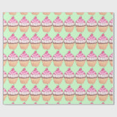 Cupcakes Design Wrapping Paper Cadeaupapier (Vlak)