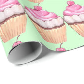 Cupcakes Design Wrapping Paper Cadeaupapier (Rol Hoek)