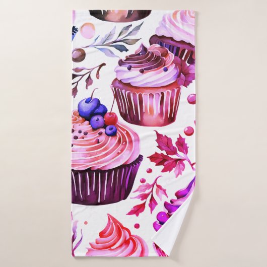Cupcakes Dessert Heaven Bad Handdoek (Badhanddoek)