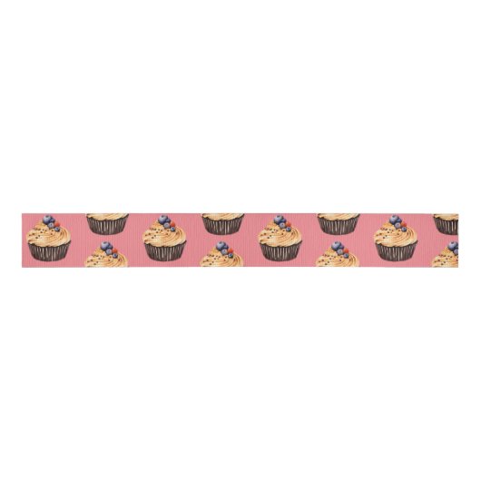 Cupcakes Dessert Heaven Grosgrain Lint (Voorkant)