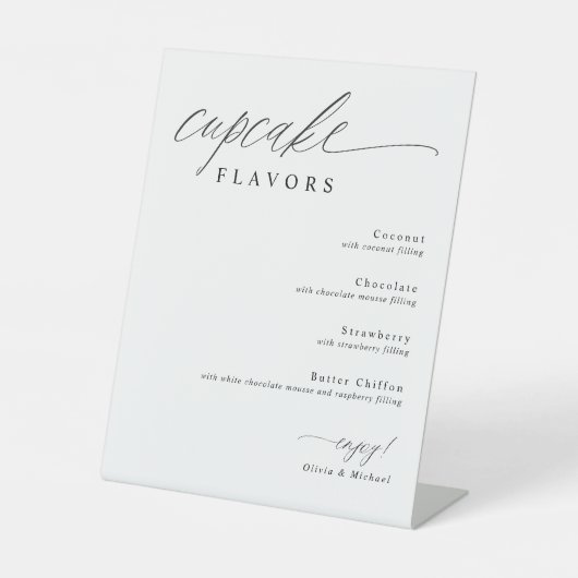 Cupcakes Dessert Tafel Trouw Reclamebord Met Voetstuk (Voorkant)