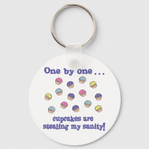 Cupcakes die mijn verstand stelen sleutelhanger