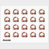 Cupcakes Donuts Brownies Snoepgoed Vierkante Sticker (Vel)