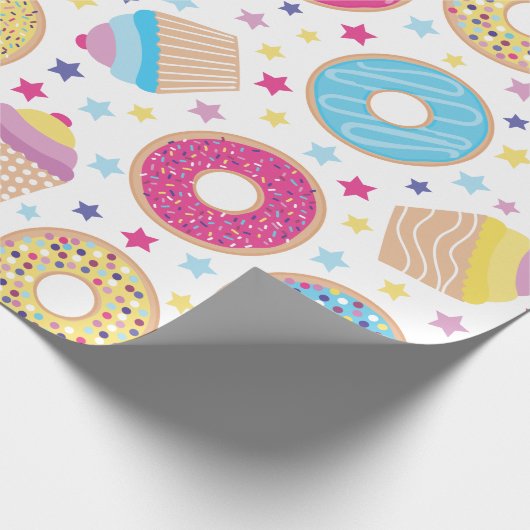 Cupcakes & Donuts Cadeaupapier (Hoek)